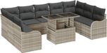 vidaXL Banc de jardin gris clair polyrattan