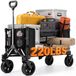 Merkloos Bolderkar Ultralicht 120 liter - 3-in-1 - Wielen 360 graden - Winkelen en kamperen