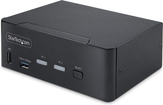 StarTech.com 2-Port Dual-Monitor DisplayPort KVM Switch, 8K 60Hz / 4K 144Hz, DP 1.4, 2x USB 10Gbps Poorten, 4x USB HID Ports, Hotkey Schakelaar, TAA Compliant