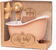 Mrs Ertha My Tubby Baignoire pour poupée avec set d'accessoires - Corail (adapté pour poupée de 21cm)