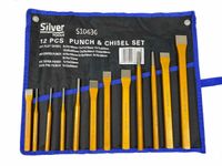 Silver - Professionele Set - 12-delige Gereedschapsset - Metalen Stempel - Prikpen