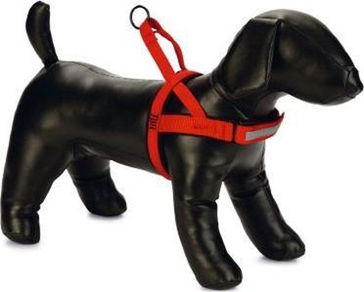 Beeztees Parinca Comfort Hondentuig Nylon Rood - 62-74 cm x 25 mm