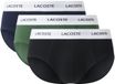 Lacoste Slips Casual Briefs 3-Pack Bleu Marine/Vert/Noir - Taille S