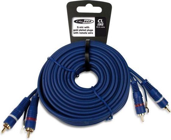 Caliber CL195 RCA Kabel - Tulp - 5 meter - Blauw