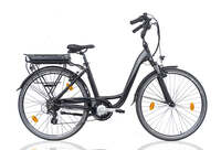Bike Service Nederland Le Bonheur AM 2.3, elektrische damesfiets, 28 inch, 7 sp, zwart - dark gray / 48 cm / 7