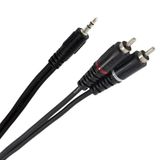 Plugger Y-Cable Stereo Mini Jack Male/RCA Male 3 m Black