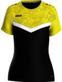 Jako Iconic T-Shirt Dames - Zachtgeel / Zwart | Maat: 38