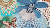 HIP Serviette de plage "mandala's et bladeren" - Multi - (100x180 cm) - Velours de coton