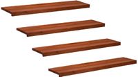 vidaXL Traplopers 4 st 120 x 25 x 2 cm Bruin Massief beukenhout