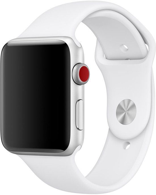 Apple Sport Band voor de Apple Watch | 38/40/41/42 mm - Maat M/L - Wit