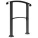 Rampe d'escalier 1-3 marches garde-corps réglable 0-45° avec kit de montage 71x8x148 cm noir