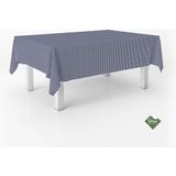 ECOMMERC3 Vichy Tafelkleed, vuilafstotend, rechthoekig, 200 x 140 cm, extra zacht en waterdicht, marineblauw
