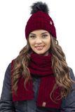 Vivisence Dames Winter Muts En Sjaal Set - Wijnrood
