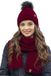 Vivisence Dames Winter Muts En Sjaal Set - Wijnrood