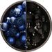 Bellatio Decorations Kerstballen mix - 74-delig - kobalt blauw en zwart - 6 cm - kunststof