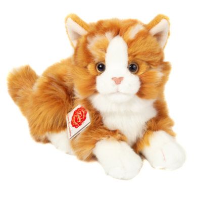 Teddy-hermann Teddy HERMANN ® Cat lying red ge tiger t, 20 cm - bruin