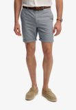 Superdry Short Chino Structuré Homme Bleu Pied-de-poule Coton/Lin Taille 34