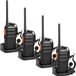 Retevis RT24 talkie-walkie, set van 4, gelicentieerde talkie-walkie, 16 kanalen, CTCSS/DCS, VOX, 2-weg radio met oplaadstation voor headsets (noir), geschikt voor schoolkantines, Camp Factory