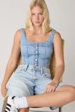Levi's Audra Seamed top - Femme - L - Medium lavage / I Will