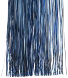 Decoris kerstboom folie slieren - 4x zakje - 40 x 50 cm - tinsel - donkerblauw - kerstboomversiering