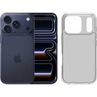 Apple iPhone 17 Pro 256GB Blauw + BlueBuilt Protective Back Cover Transparant