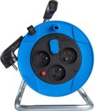 Brennenstuhl STANDARD BABY S kabelhaspel 10m - 3 stopcontacten + 2 USB - Blauw/Zwart