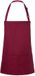 Karlowsky Korte schort met bib, bordeaux, effen, stof, 60 x 75 cm, one size