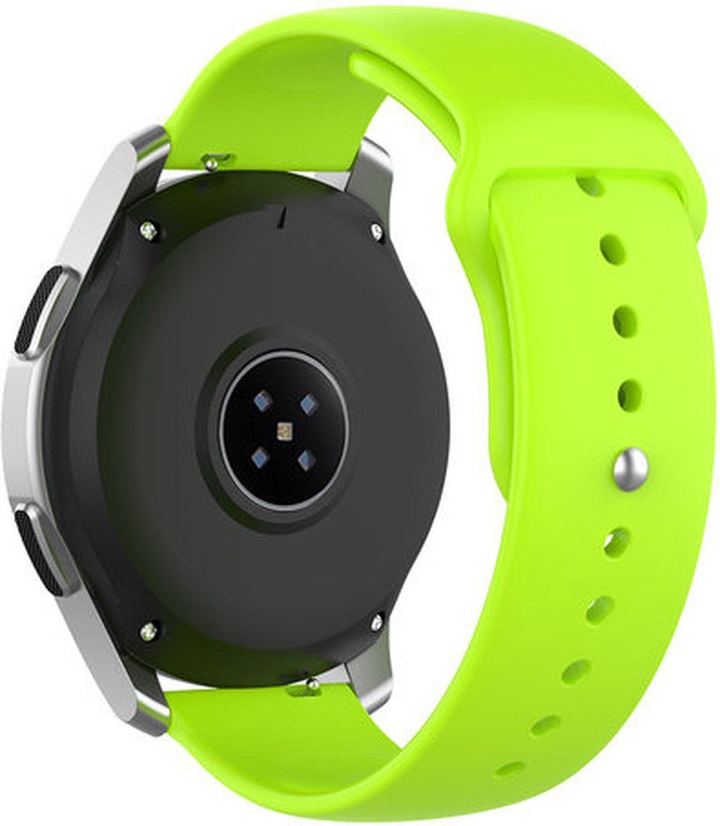 Strap-it Smartwatch bandje 22mm - sport bandje - lichtgroen