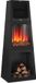 tectake® Cheminée électrique - Cheminée d'ambiance - 900W & 1800W - Pose libre - Poêle - avec Chauffage - Cheminées - avec Effets de bois et de braises - Flammes 3D - Minuterie
