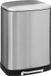 5Five Prullenbak/pedaalemmer - zilver - metaal - 50 liter - 44 x 37 x 66 cm