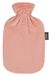 Fashy Warmwaterkruik met fleece overtrek, super zacht, roze, 2,0 l