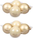 Othmar Decorations Kerstballen - 8x - champagne - D10 cm - glas