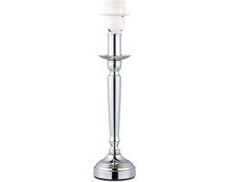 Home Sweet Home Klassieke tafellamp voet Candle Zilver 8x8x28cm E27 Metaal