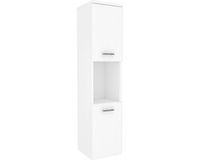 en.casa Kolomkast Krildihana 131x30x30 cm wit en zilverkleurig