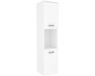 en.casa Meuble colonne Krildihana 131x30x30 cm blanc et argent