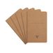Clairefontaine 103506C Flying Spirit Notitieboek, piqué, bruin, kraftpapier, 11 x 17 cm, gelinieerd, 48 vellen, 90 g, verschillende motieven, 5 stuks