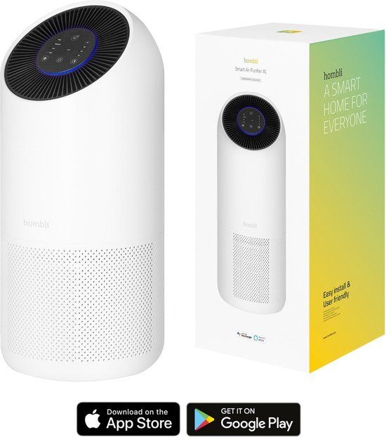 Hombli Smart Air Purifier XL - Luchtreiniger - HEPA 13 Filter - Wifi - Wit