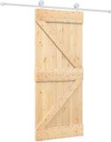 vidaXL Schuifdeur 85 x 210 cm Massief Beuken Hout Onbehandeld
