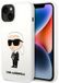 Karl Lagerfeld Silicone Hoesje iPhone 14 Plus Wit Ikonisch Ontwerp