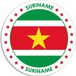 Bellatio Decorations Autocollants Drapeau du Suriname - 20x - rond - D14,8 cm