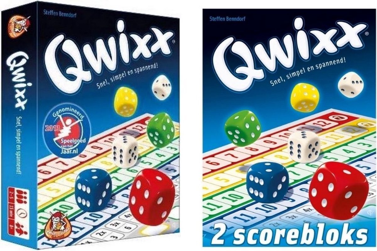 White Goblin Games Spellenbundel - 2 stuks - Dobbelspel - Qwixx & 2 extra scorebloks