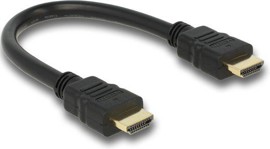 DeLOCK 83352 HDMI 2.0 Kabel - 0.25m - Zwart