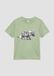 s.Oliver T-shirt saliegroen met printopdruk en pailletten voor kinderen