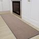 Tapis de cuisine tissé sans marque - Aspect sisal lavable antidérapant absorbant - Gris 50x240 cm