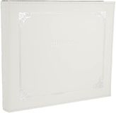 Pioneer 30,5 cm bij 30,5 cm (30,5 cm) 3-rings genaaide Italiaanse cover plakboekband, wit