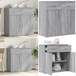 Buffet Sonoma Gris 79x38x80 cm Bois d'ingénierie