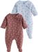 Next - Meisjes - Set van 2 gewatteerde babypyjama's met omslag - Blauw/Bruine strik - Maat 80