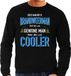 Bellatio Decorations Brandweerman Deze kanjer is Brandweerman net als een gewone man maar dan veel cooler sweater zwart voor heren - cadeau trui - Vaderdag kado XXL