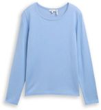 Tom Tailor Basic pull en maille à col rond - Taille XS - bleu fjord clair