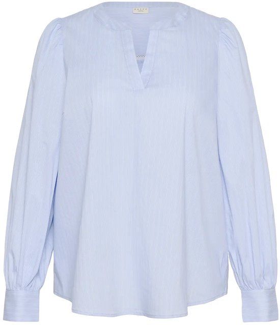 KAFFE Curve KAFFE Vrouwenblouse Juda Kort Katoen Gestreept Nantucket Breeze Stripe